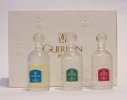Photo © Les-parfums.info le site Guerlain - Coffret - Réplique des flacons abeillepour eau de Guerlain, Eau de cologne Imperiale, l'eau de Cologne du Coq 3 x 7.5 ml  