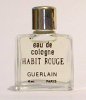 Photo © Les-parfums.info le site Guerlain - Habit Rouge - Bouchon doré 4 ml eau de cologne mod 1980