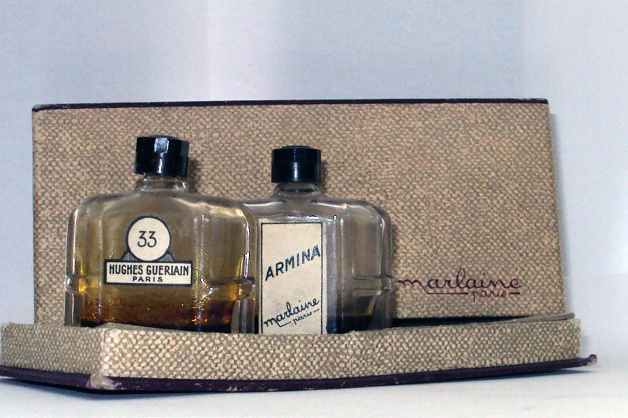 Coffret Guerlain et Marlaine de Marlaine Coffret de 3 miniature ( manque 1) 33 de Hughes Guerlain et Armina de Marlaine  