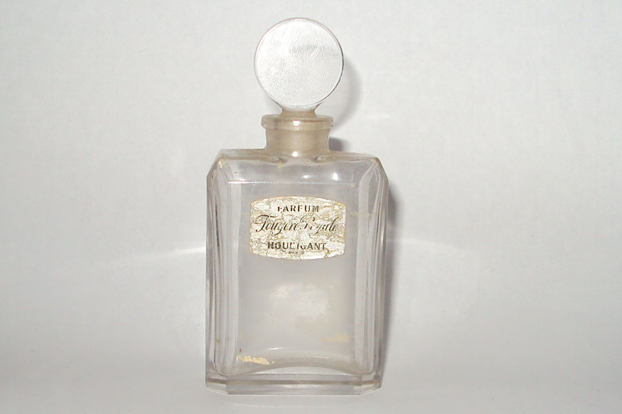 Flacon Fougere Royale de Houbigant Parfum Bouchon emeri hauteur 9 cm 