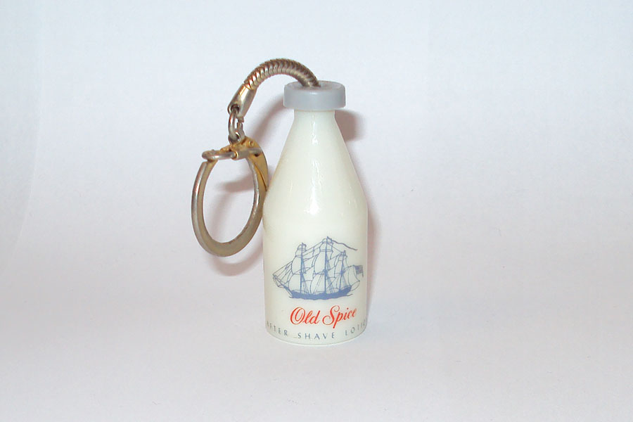 Miniature Old Spice de Shulton After Shave Lotion hauteur 5.6 cm porte clef 