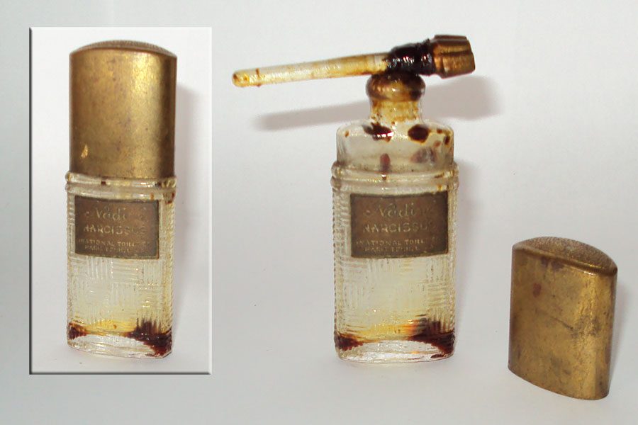 Flacon Nadine de Narcissus Bouchon testeur emeri hauteur 6.9 cm  Paris Tennessee USA 