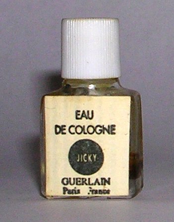 miniature Jicky de Guerlain Bouchon Blanc étiquette sérigraphié 