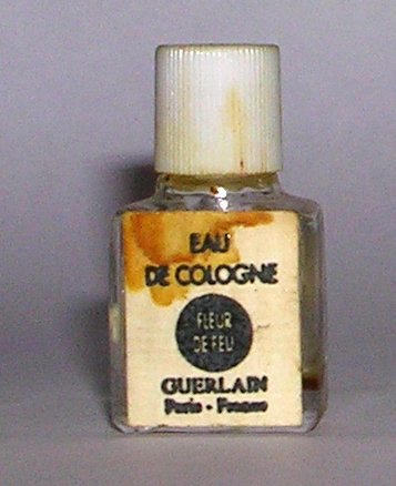 miniature Fleur de Feu de Guerlain Bouchon Blanc étiquette sérigraphié 