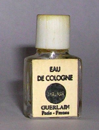 miniature Shalimar de Guerlain Bouchon Blanc étiquette sérigraphié 