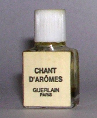 miniature Chant D'Arômes de Guerlain Bouchon Blanc étiquette sérigraphié 