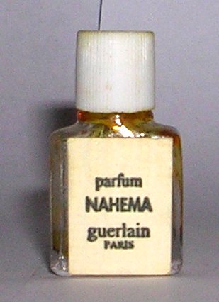 miniature Nahéma de Guerlain Bouchon Blanc étiquette sérigraphié 
