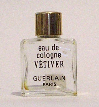 miniature Vetiver de Guerlain Bouchon doré 4 ml eau de cologne mod 1978 