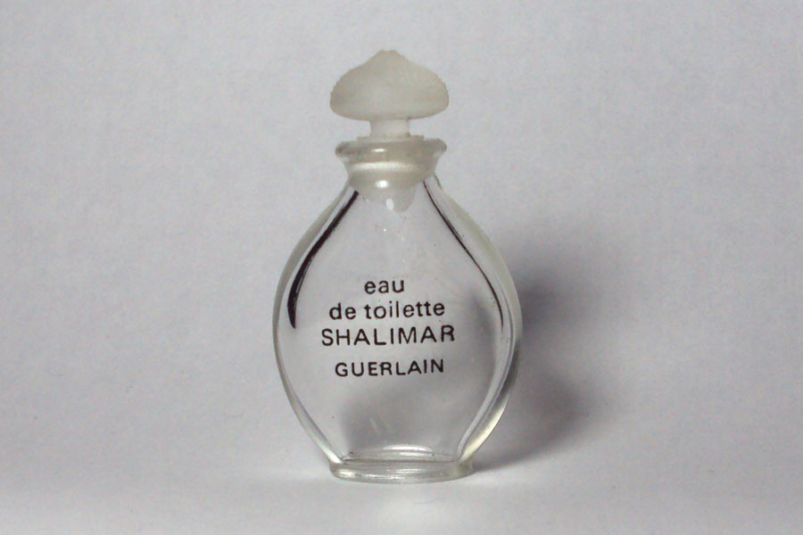 Miniature Shalimar de Guerlain goutte G1 bouchon en verre 