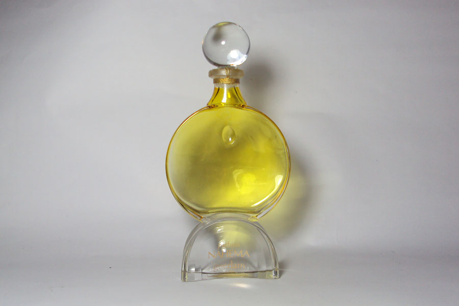 Flacon Nahéma de Guerlain Flacon du parfum Factice en verre coloré 1978 hauteur 16.5 cm 