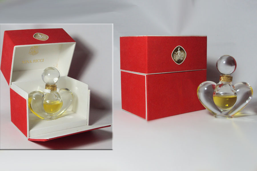 Flacon Farouche de Ricci Nina Flacon coeur en cristal Lalique Hauteur 8.5 cm 