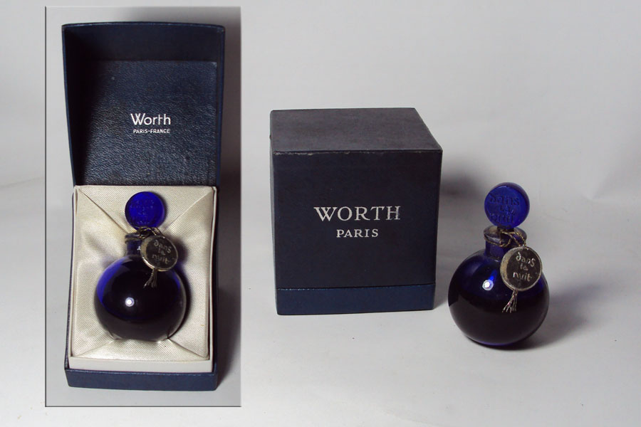 Flacon Dans la Nuit de Worth Flacon du parfum 1/2 fl oz bouchon émeri hauteur 5.8 cm 
