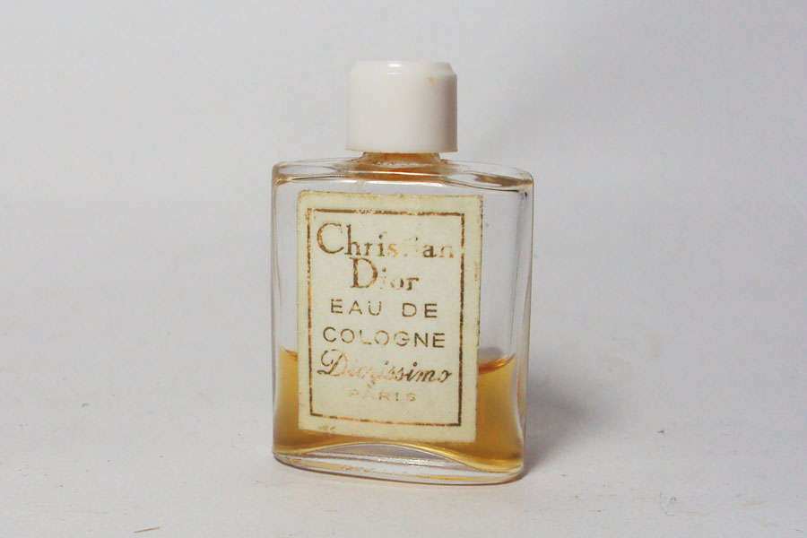 Miniature Diorissimo de Dior Christian Eau de cologne bouchon blanc en bakélite hauteur 3.8 cm  