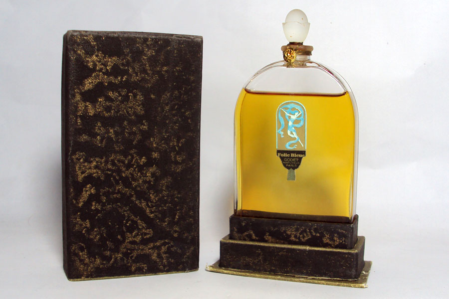 Flacon Folie Bleu de Godet Flacon du parfum en verre Hauteur 11 cm 